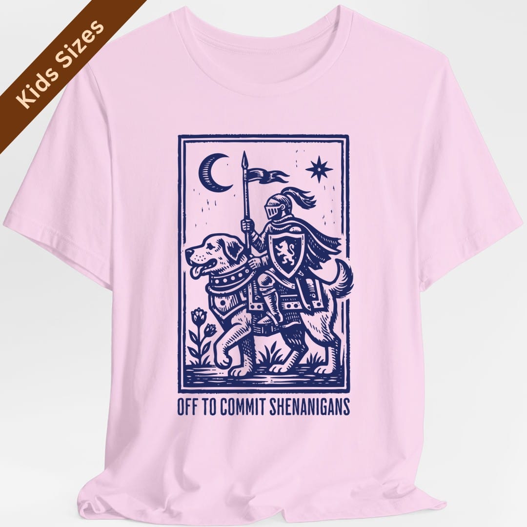 Off To Commit Shenanigans Dog Kids T-Shirt