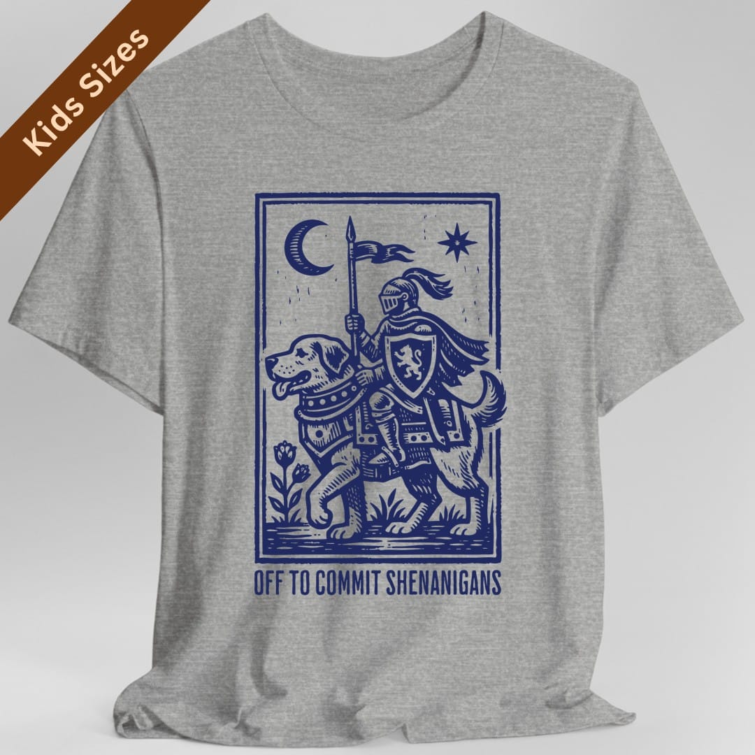 Off To Commit Shenanigans Dog Kids T-Shirt