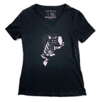 Snap Cat Womens V-neck T-shirt
