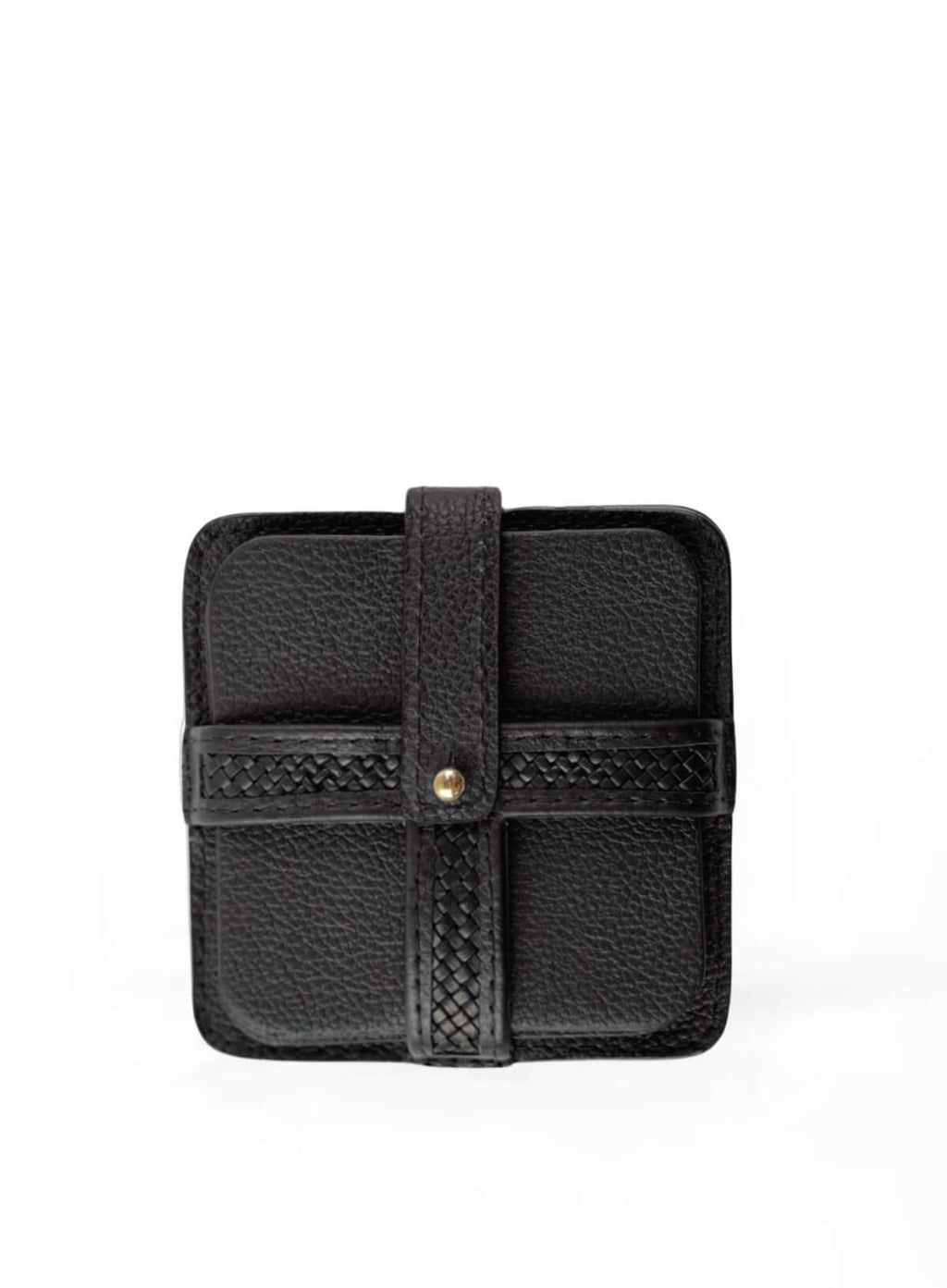 Woven Square Coasters  (Set of 4 with Holder)