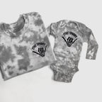 Stay Spooky Tie Dye Embroidered Matching Sweatshirts for Halloween