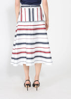 Gracia Fashion Women's Stripe Pattern A-Line Skirt