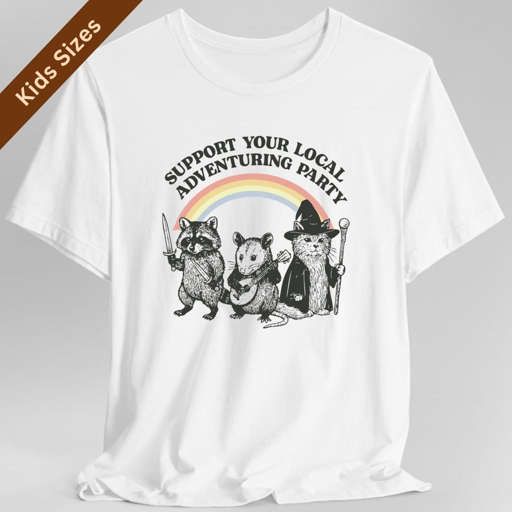 Support Your Local Adventuring Party Kids T-Shirt