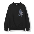 SW9015 Blue Koi Embroidery Sweater