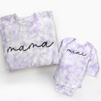 Mommy and Me Custom Embroidered Matching Tie Dye Sweatshirts