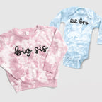 Custom Embroidered Tie-Dye Matching Sibling Outfits