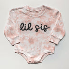 Custom Embroidered Tie-Dye Matching Sibling Outfits