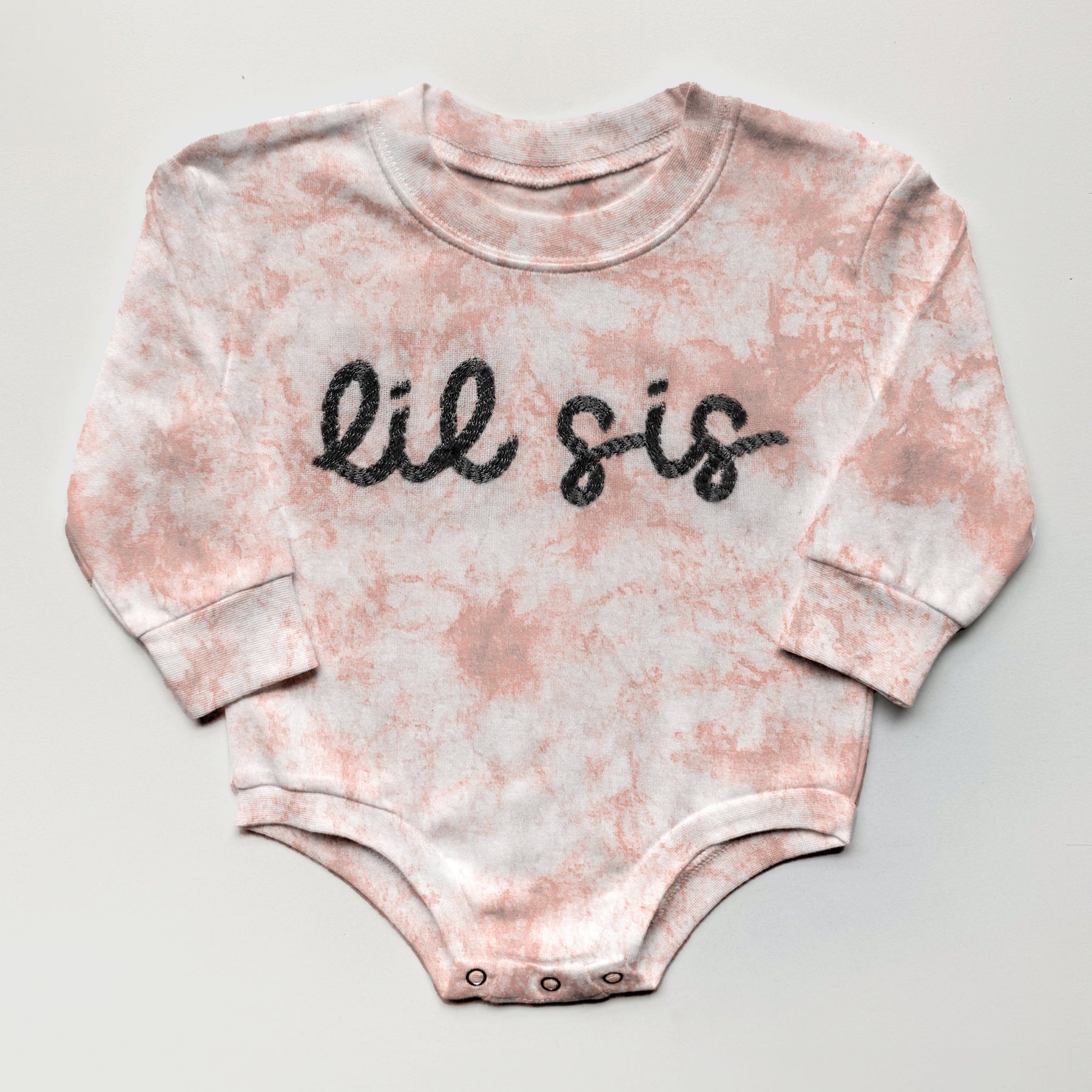 Custom Embroidered Tie-Dye Matching Sibling Outfits