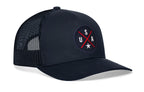 USA X Trucker Hat  |  Blue-Red-White America Snapback