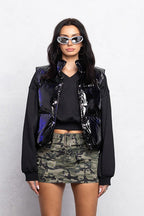 Vinyl Glossy Puffer Vest | Trendy Streetwear Outerwear