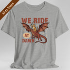 We Ride At Dawn Dragon Cat Kids T-Shirt