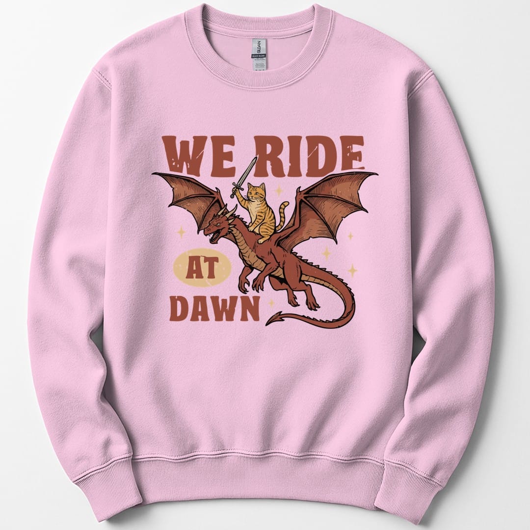 We Ride At Dawn Dragon Cat Sweatshirt