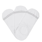 White Cotton No-Show Socks - 3 Pack