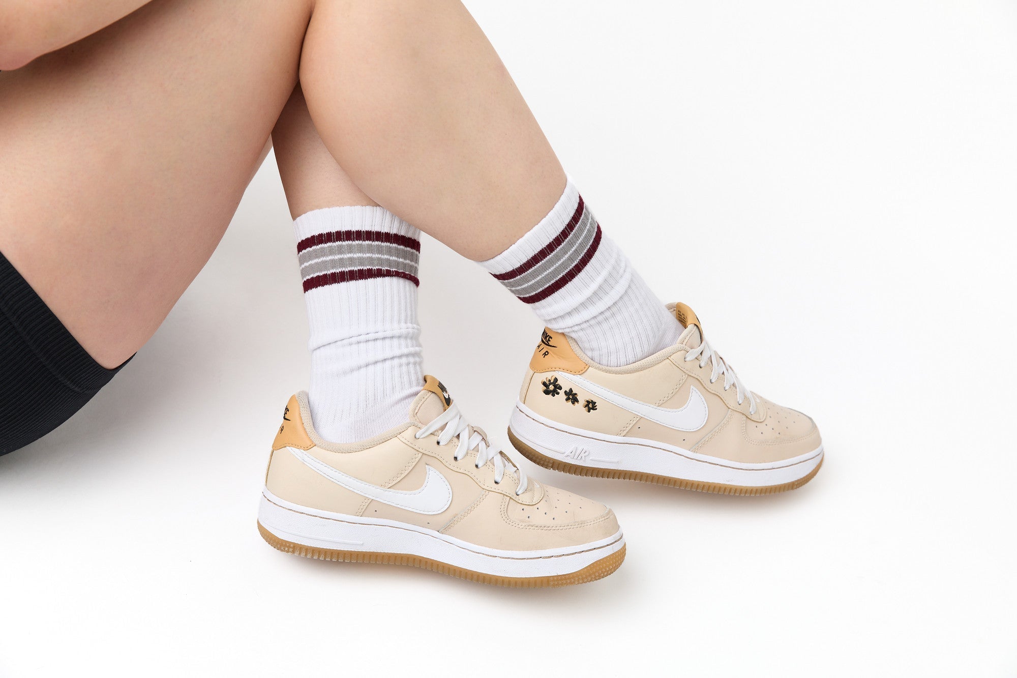 White Howdy Casual Crew Socks