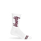 White Howdy Casual Crew Socks