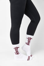White Howdy Casual Crew Socks