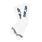 White The Sip Casual Crew Socks