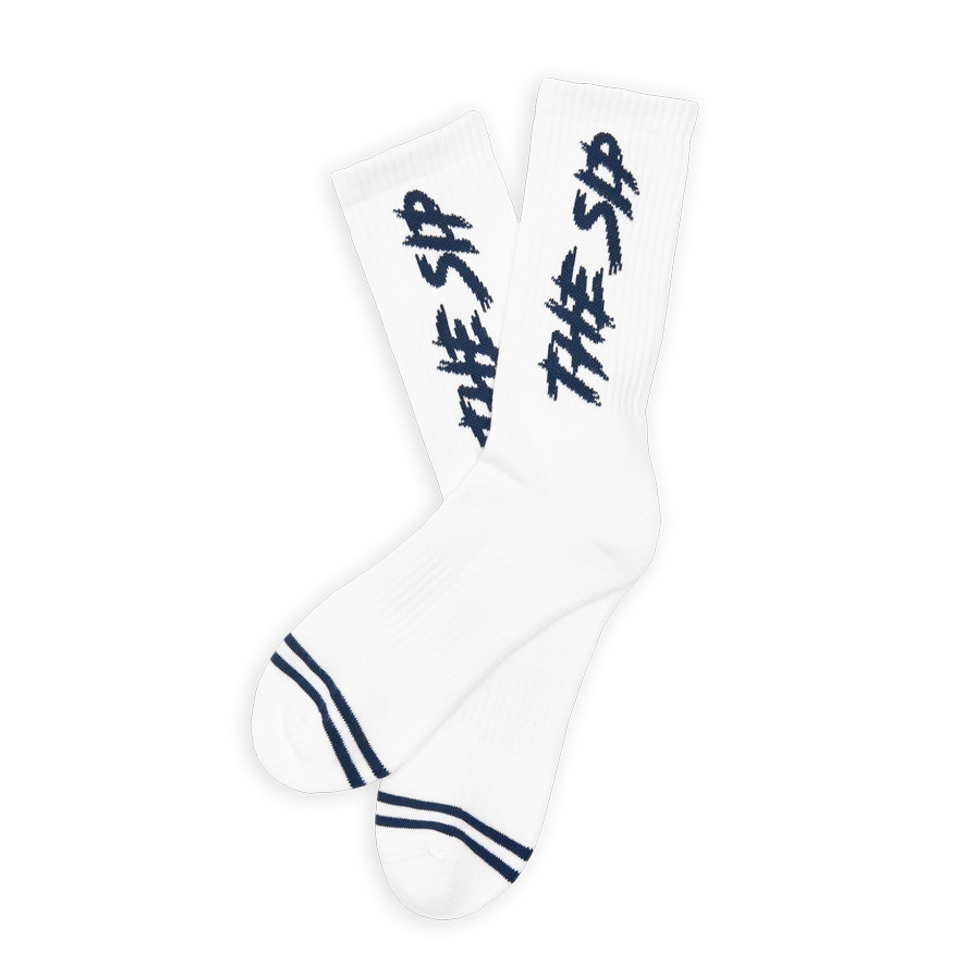 White The Sip Casual Crew Socks
