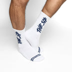White The Sip Casual Crew Socks