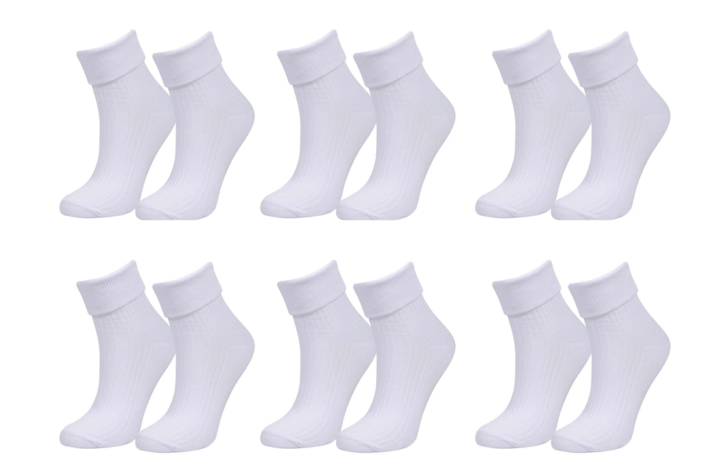 98% Organic Cotton Luxury Women's Socks 6-Pack.