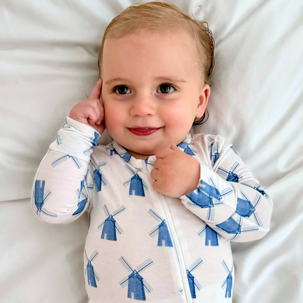 Hamptons Windmill Zippered Romper