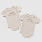 Custom "Womb Mates" Embroidered Baby Outfits for Twins & Triplets